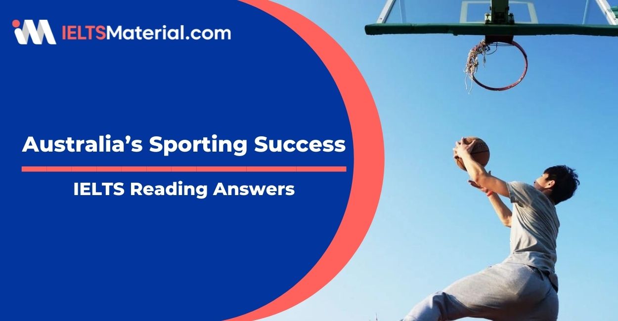 Australia’s Sporting Success- IELTS Reading Answer