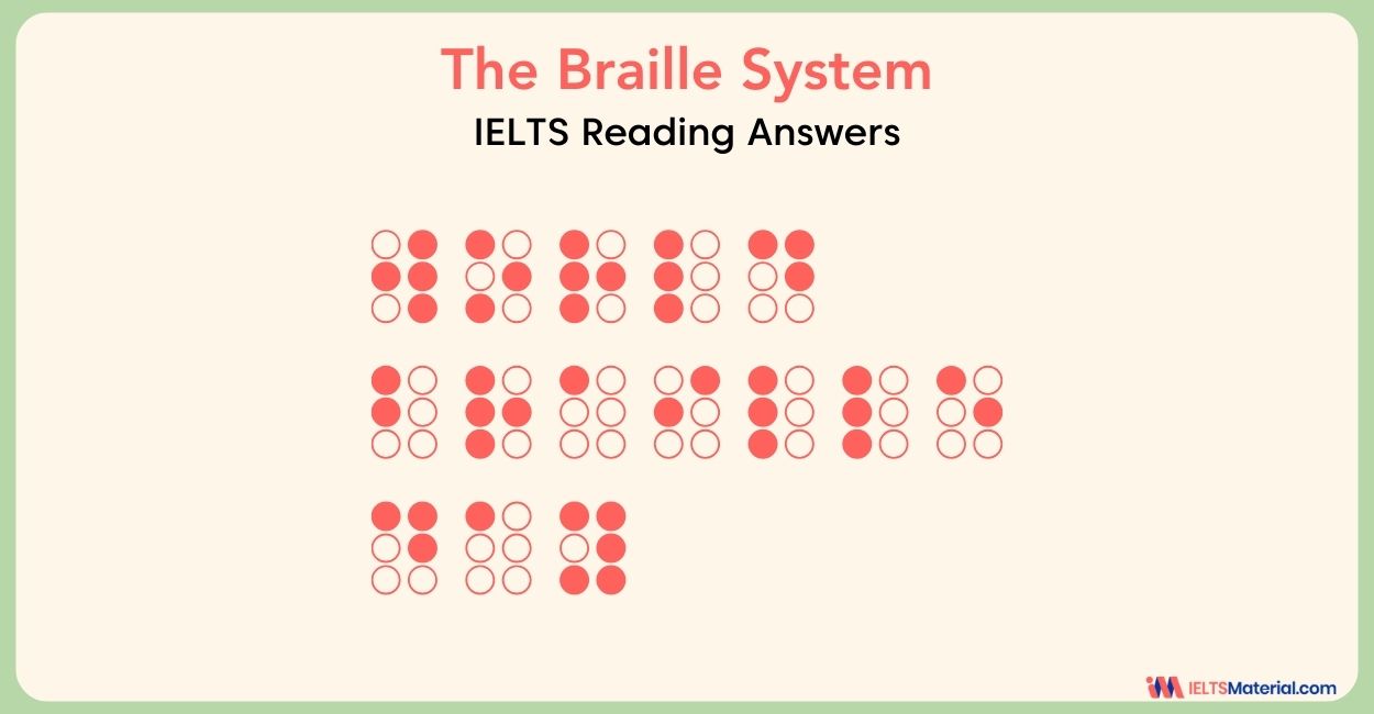 The Braille System – IELTS Reading Answers