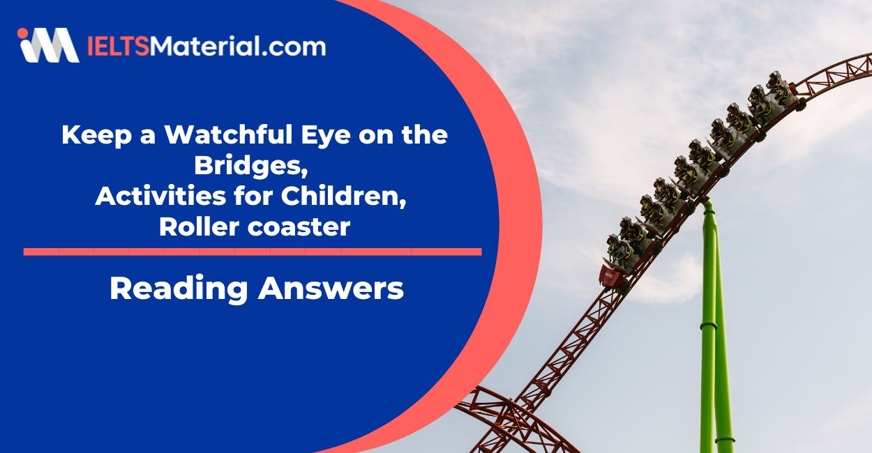 Keep a Watchful Eye on the Bridges, Activities for Children, Roller coaster Reading Answers
