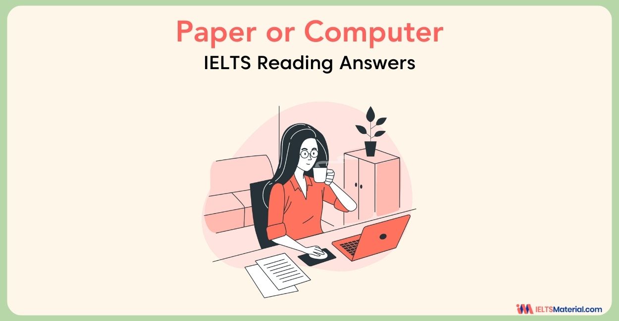 Paper or Computer Reading Answers