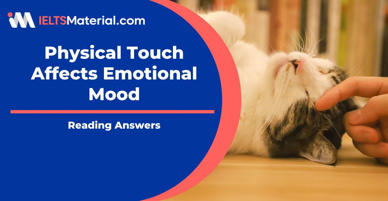 Physical Touch Affects Emotional Mood Reading Answers