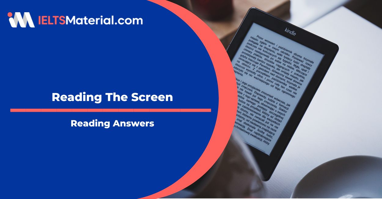 Reading The Screen Reading Answers