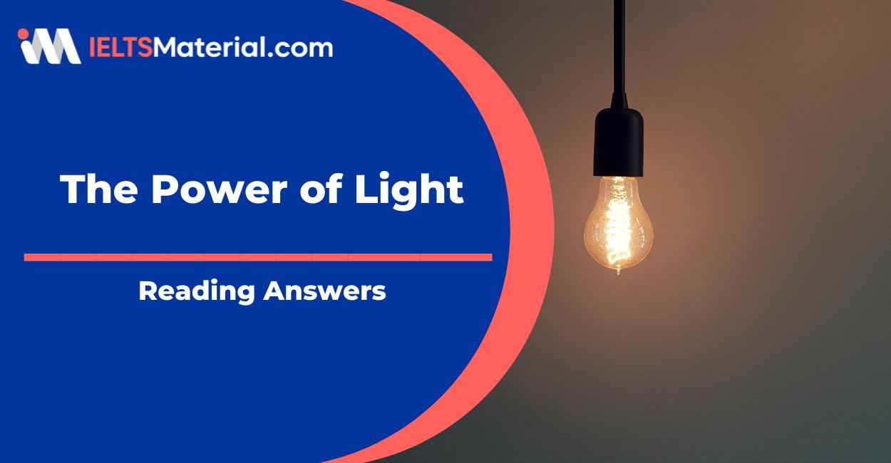 The Power of Light Reading Answers
