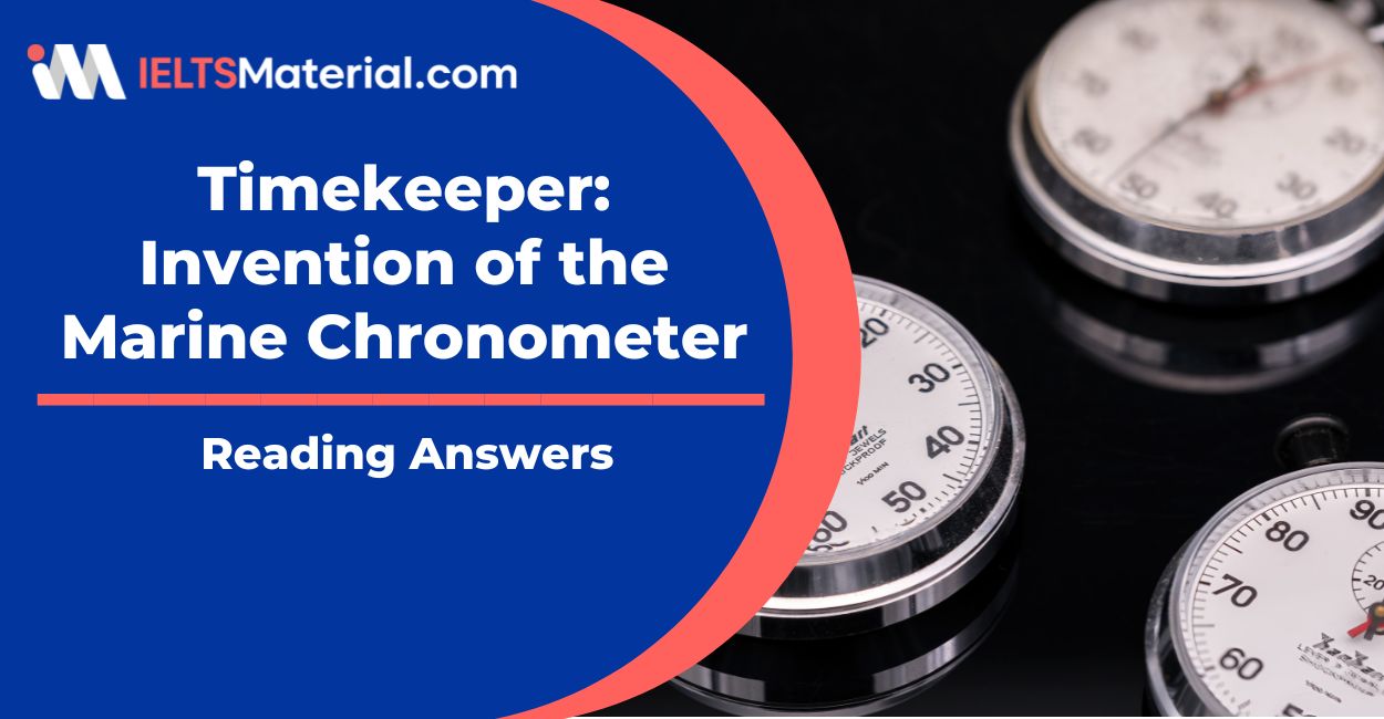 Timekeeper: Invention of the Marine Chronometer Reading Answers
