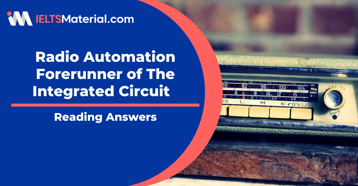 Radio Automation Forerunner of The integrated Circuit Reading Answers