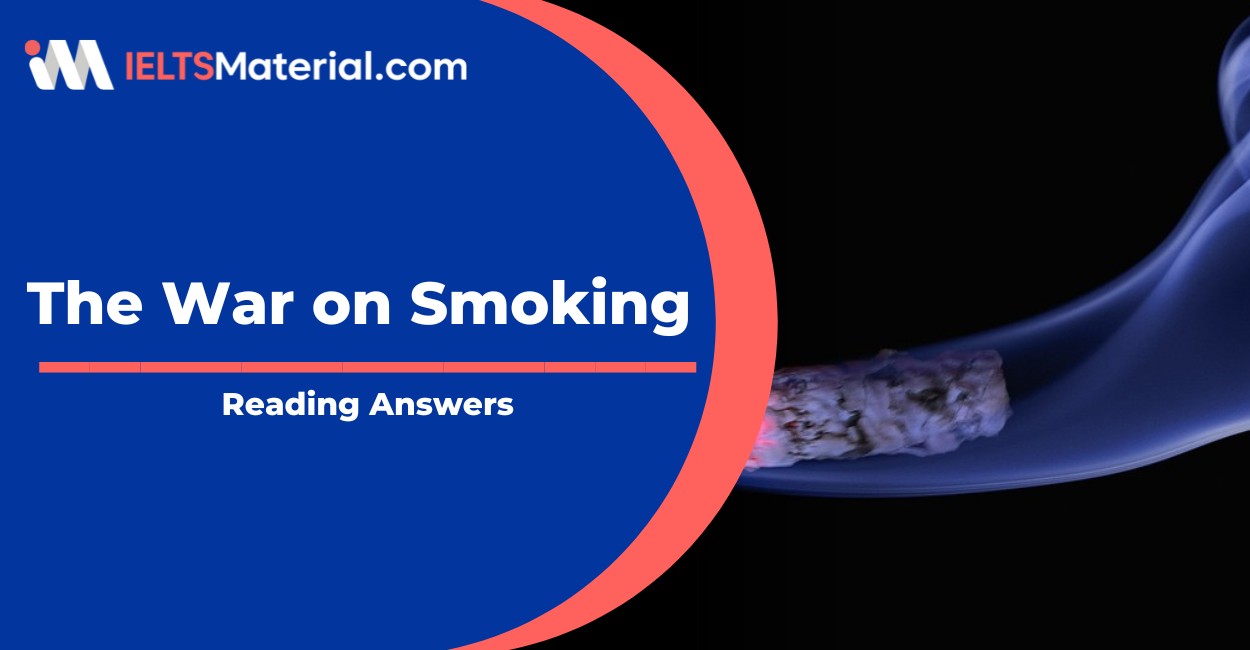The War on Smoking Reading Answers