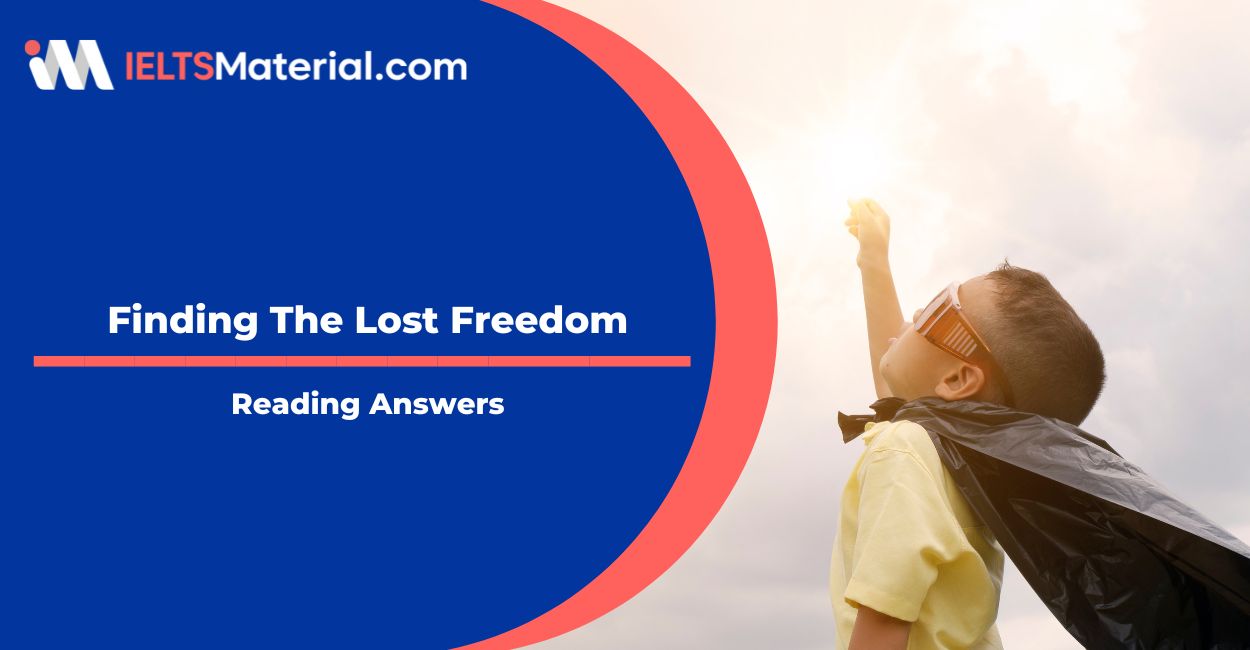 Finding The Lost Freedom Reading Answers