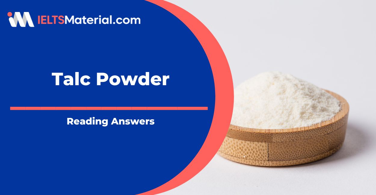 Talc Powder Reading Answers