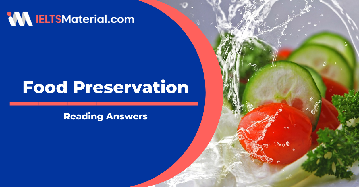 Food Preservation Reading Answer