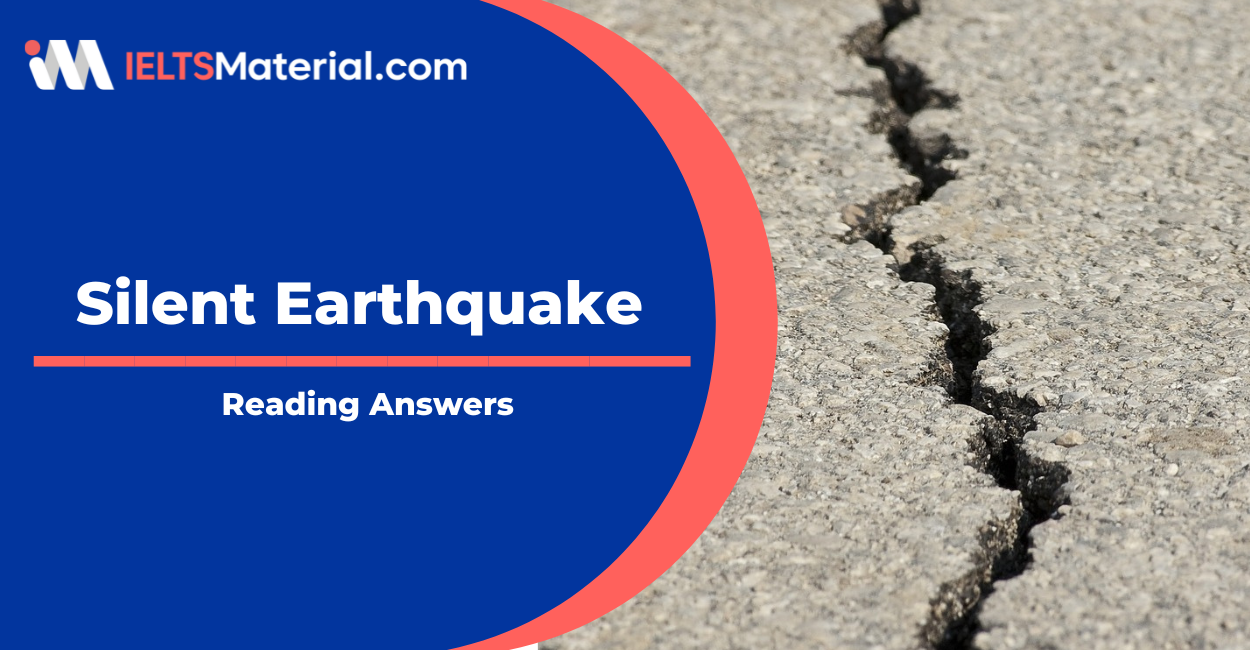 Silent Earthquake Reading Answer