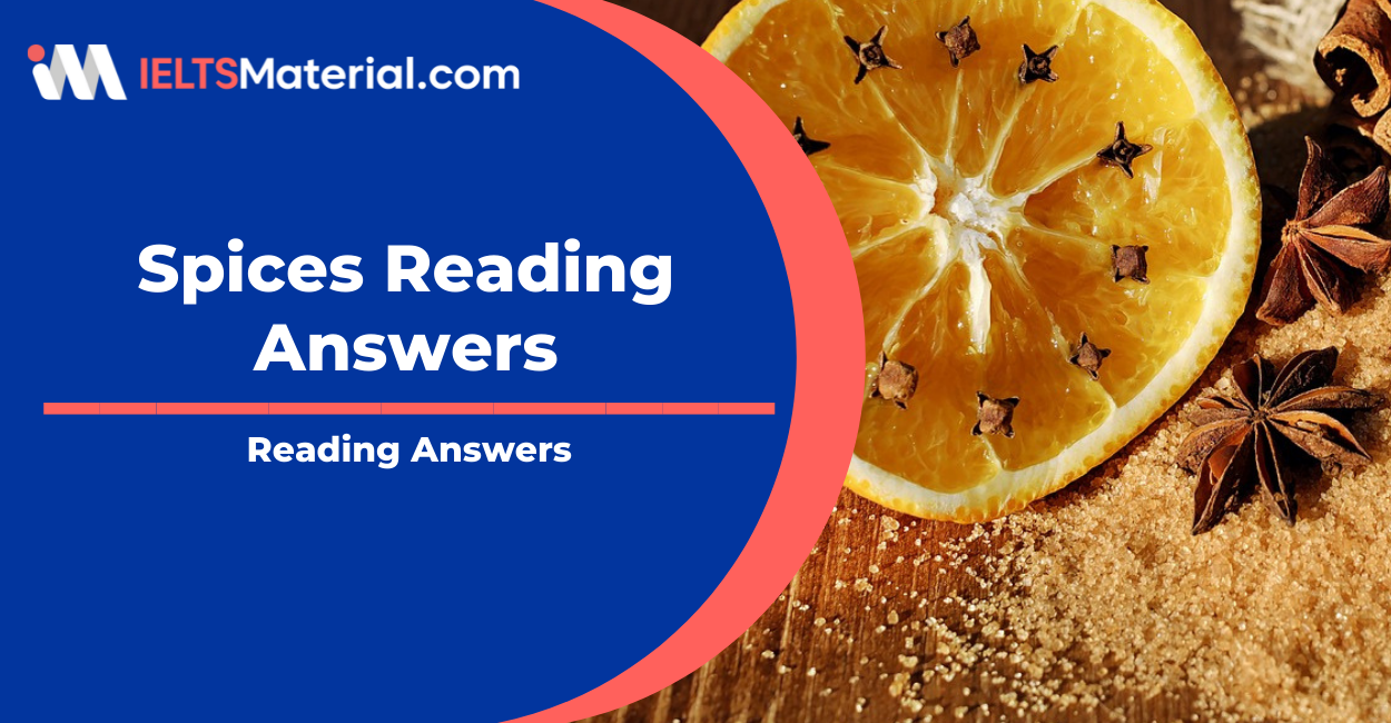 Spices Reading Answers