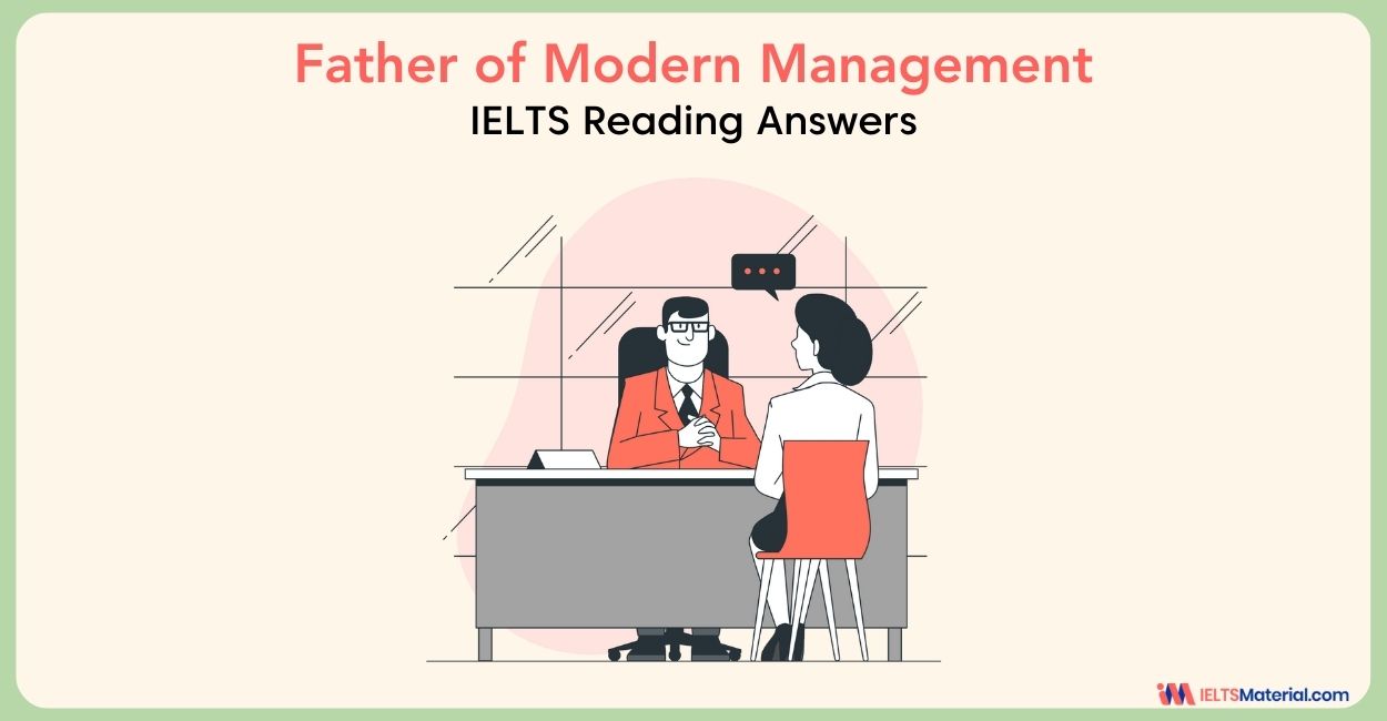 Father of Modern Management Reading Answers