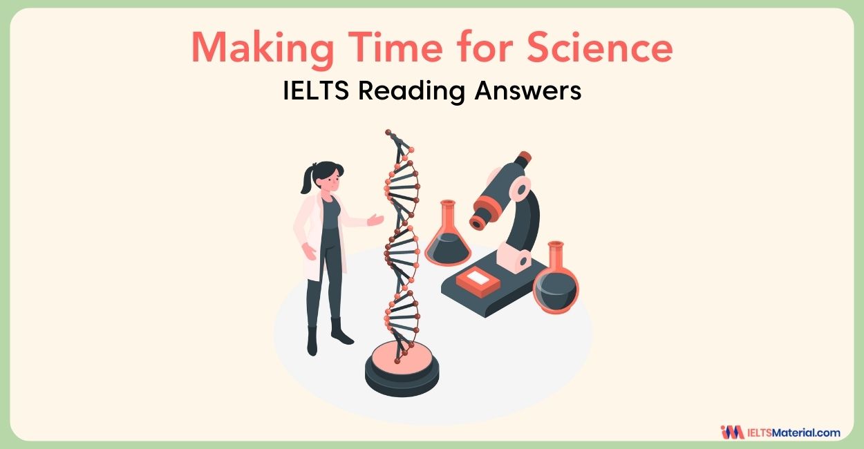 Making Time for Science Reading Answers