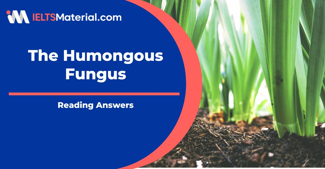 The Humongous Fungus Reading Answers