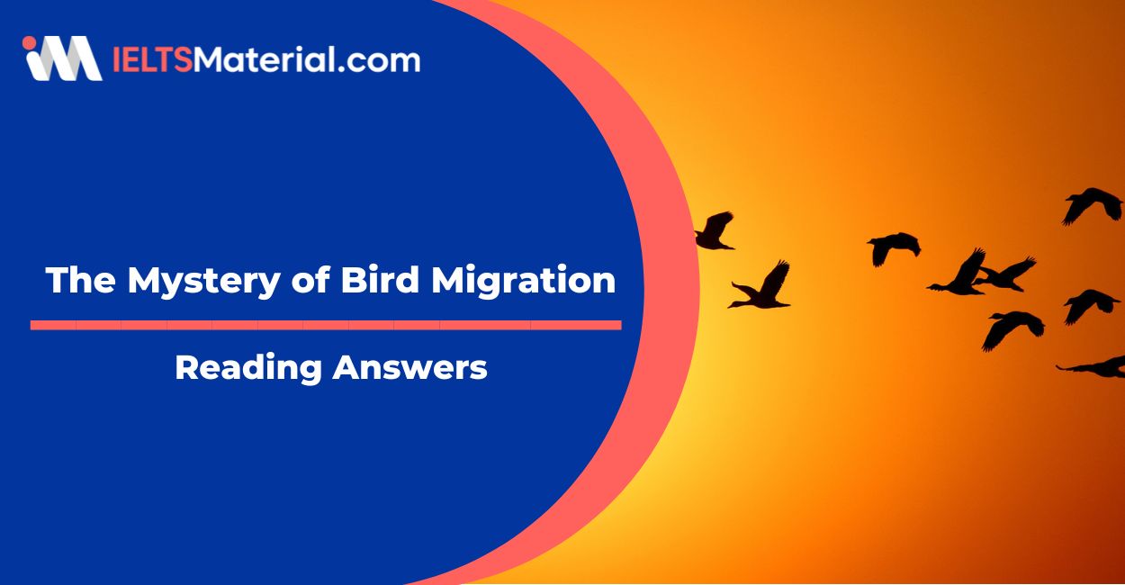The Mystery of Bird Migration Reading Answers