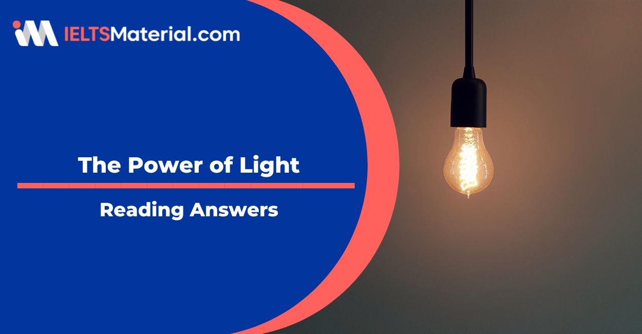 The Power of Light Reading Answers