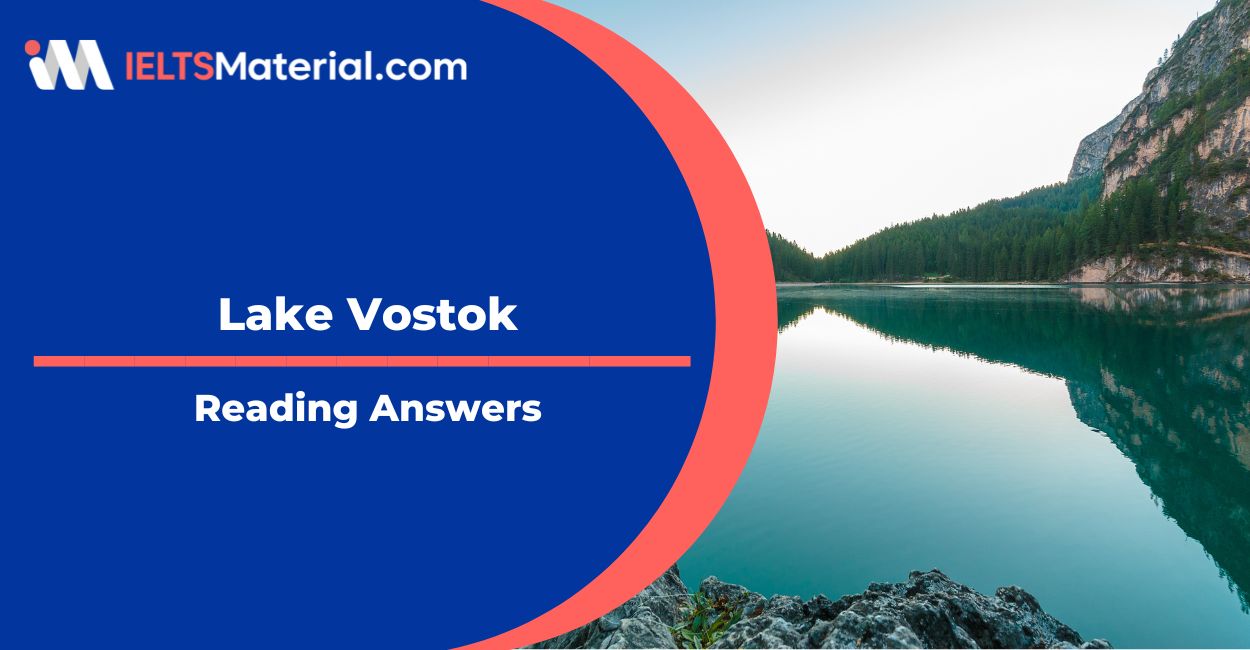 Lake Vostok Reading Answers