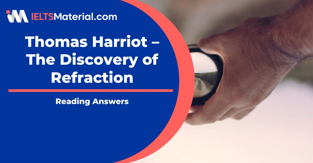 Thomas Harriot – The Discovery of Refraction Reading Answers