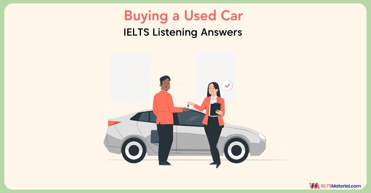Buying a Used Car Listening Answers