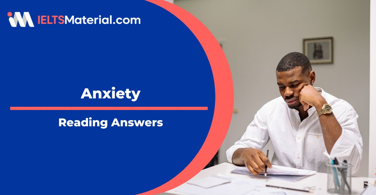Anxiety Reading Answers