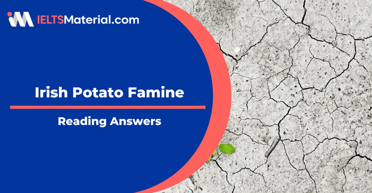 Irish Potato Famine Reading Answers