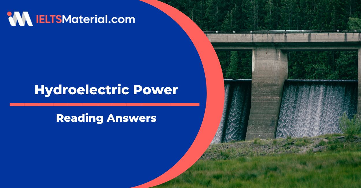 Hydroelectric Power Reading Answers