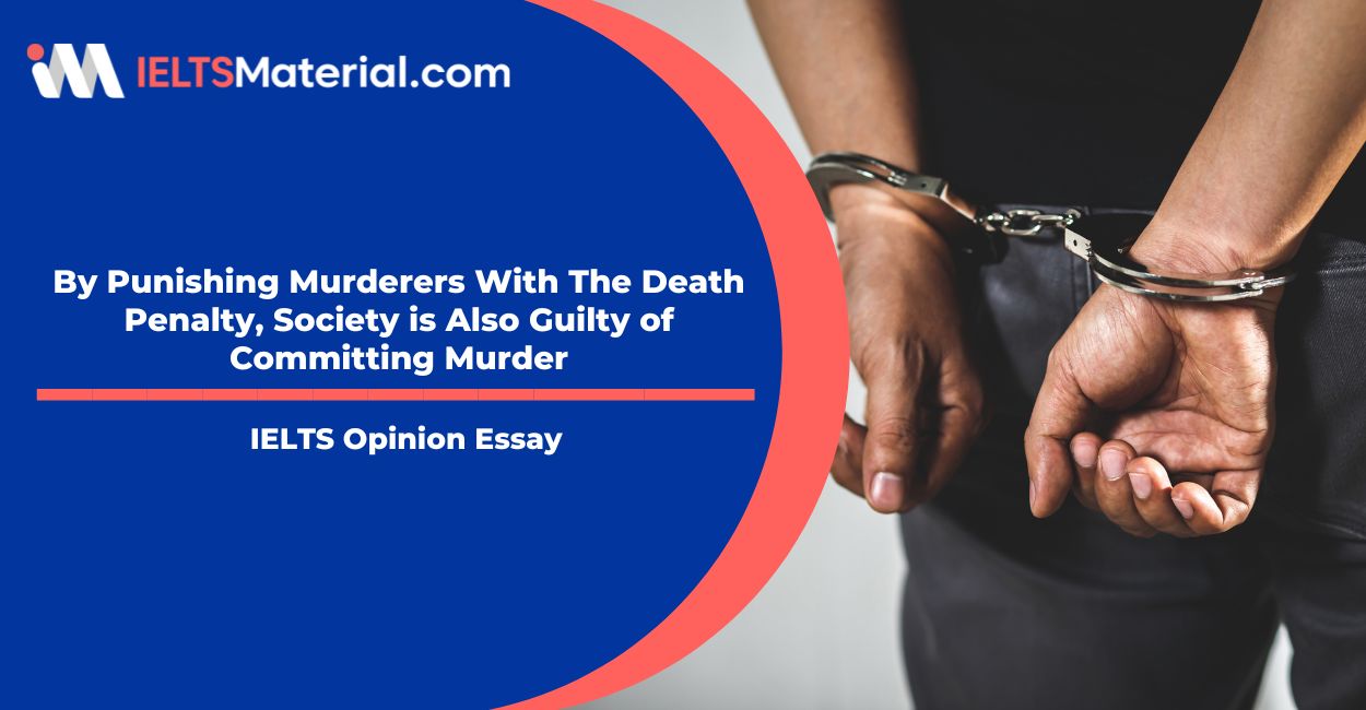 By Punishing Murderers With The Death Penalty, Society is Also Guilty of Committing Murder Sample Essay