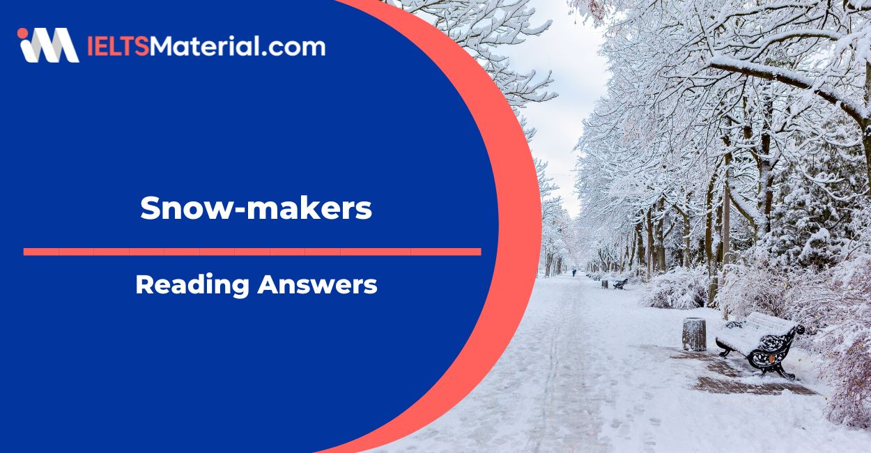 Snow-makers Reading Answers