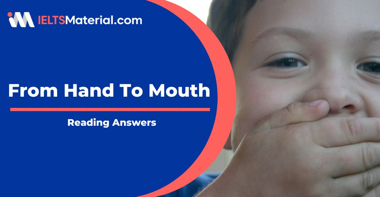 From Hand to Mouth Reading Answers