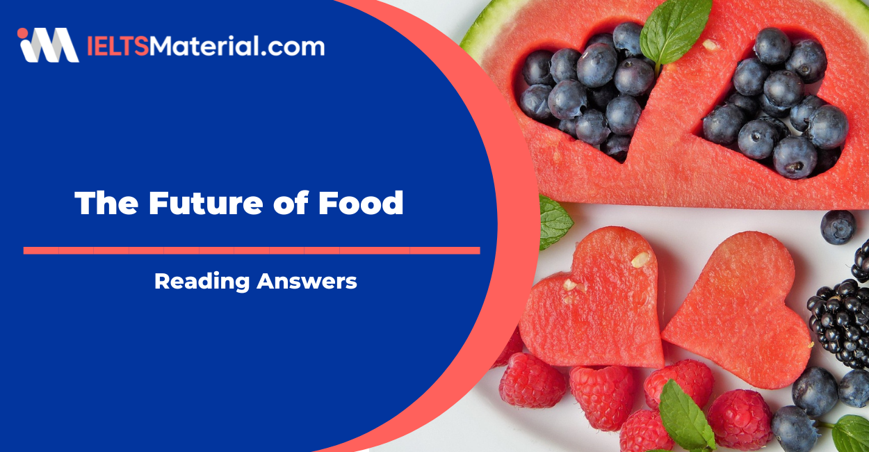 The Future of Food Reading Answers