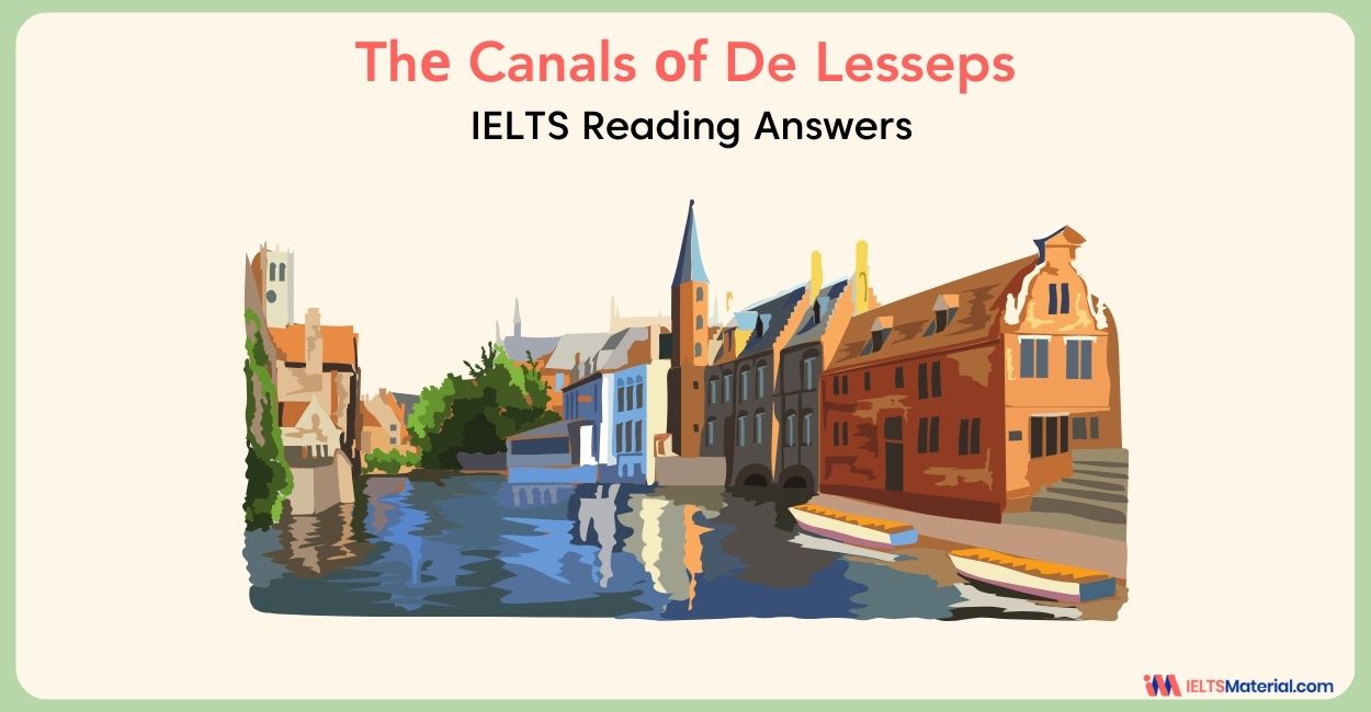 Thе Canals оf De Lesseps Reading Answers