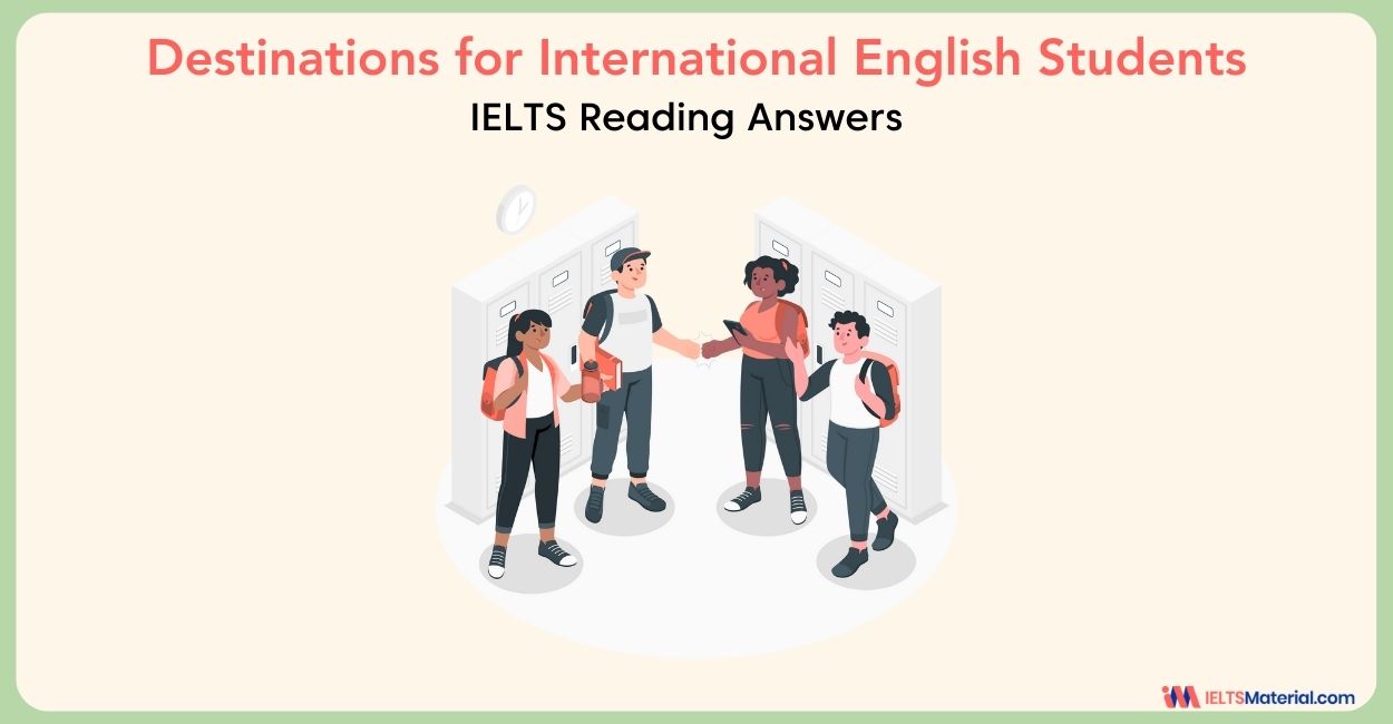 Destinations for International English Students Reading Answers