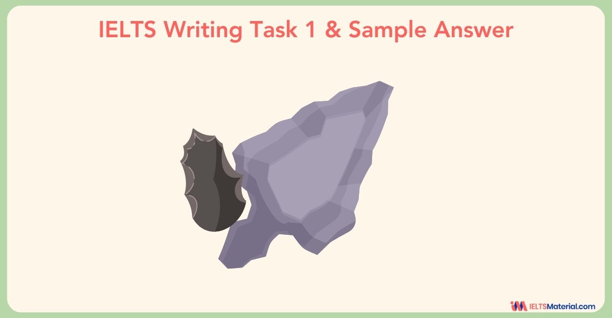IELTS Academic Writing Task 1 Topic:  The development of cutting tools in the stone age – Diagram
