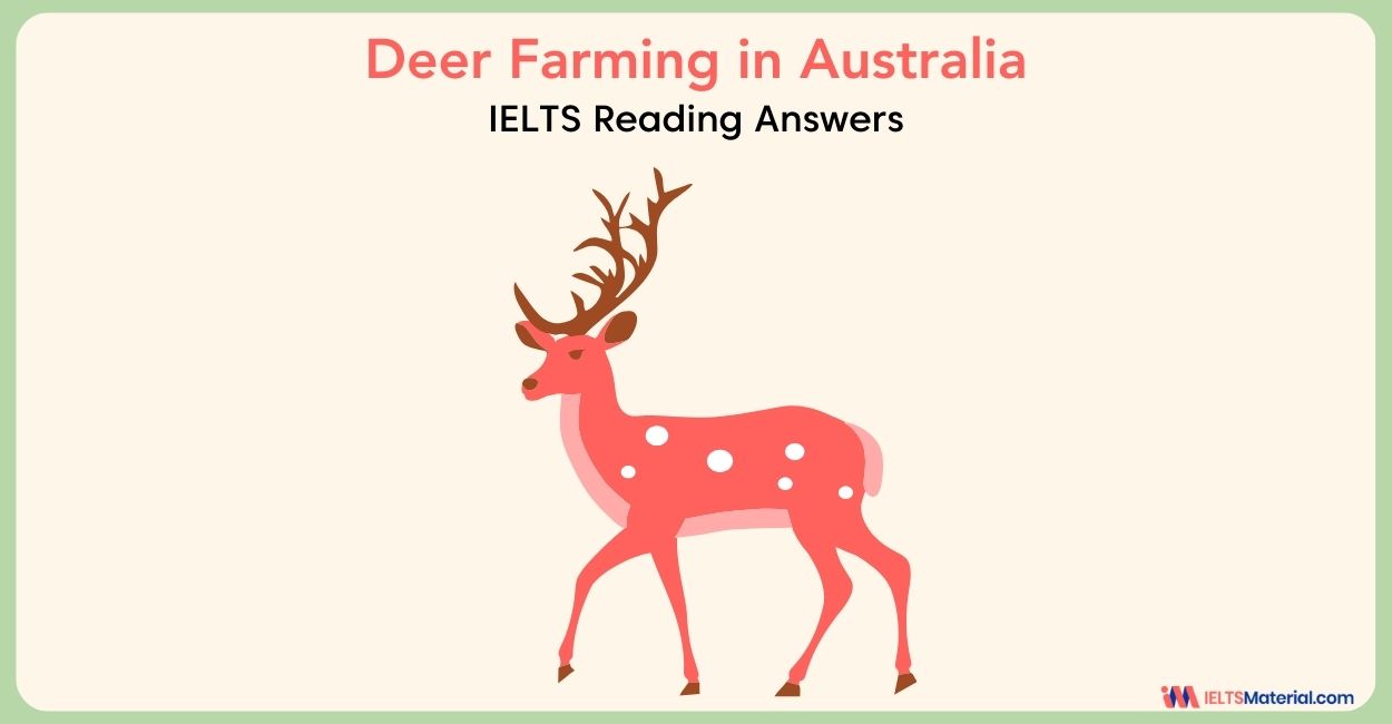Deer Farming in Australia Reading Answers