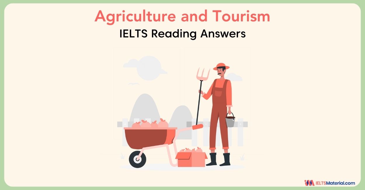 Agriculture and Tourism Reading Answers