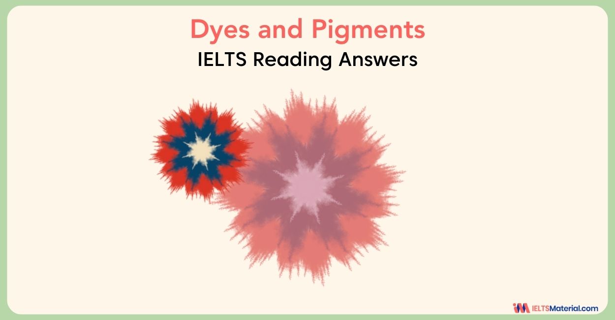 Dyes and Pigments Reading Answers