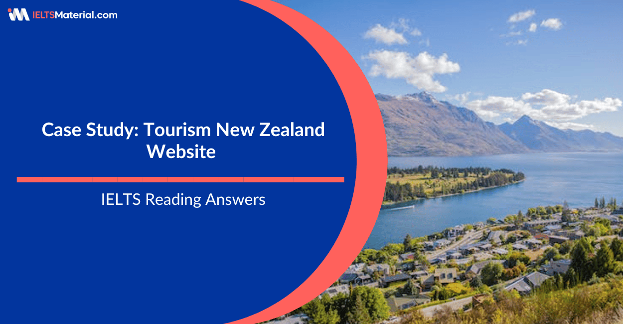 reading test case study tourism new zealand website