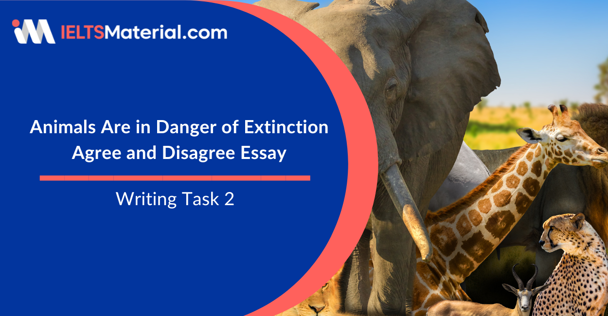 Animals Are in Danger of Extinction – Writing Task 2 Agree and Disagree Essay