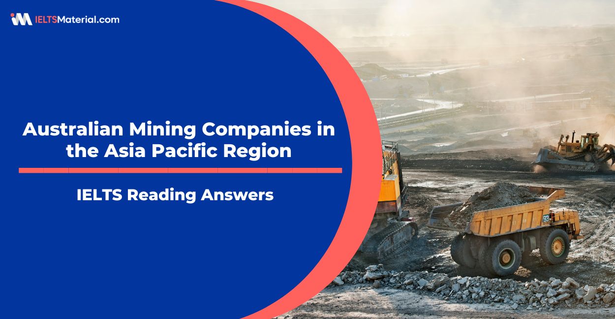 Australian Mining Companies in the Asia Pacific Region – Reading Answers
