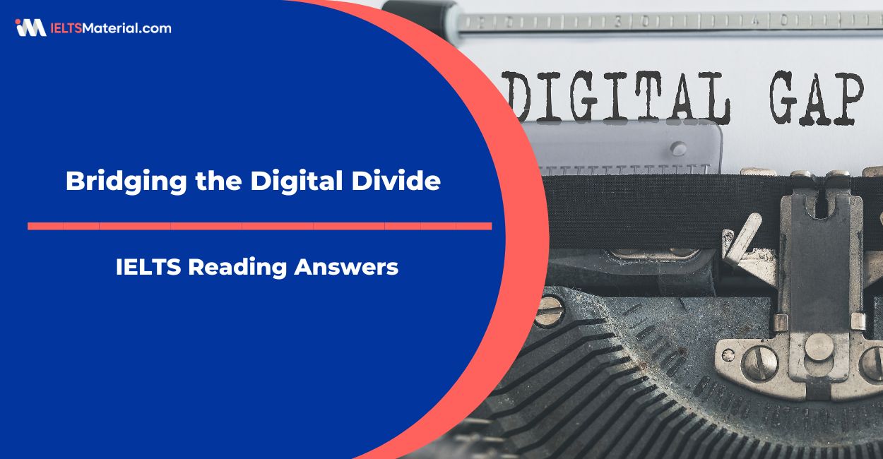 Bridging the Digital Divide Reading Answers for IELTS