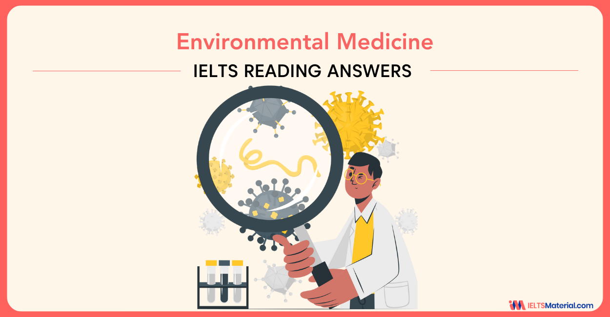 Environmental Medicine – IELTS Reading Answers