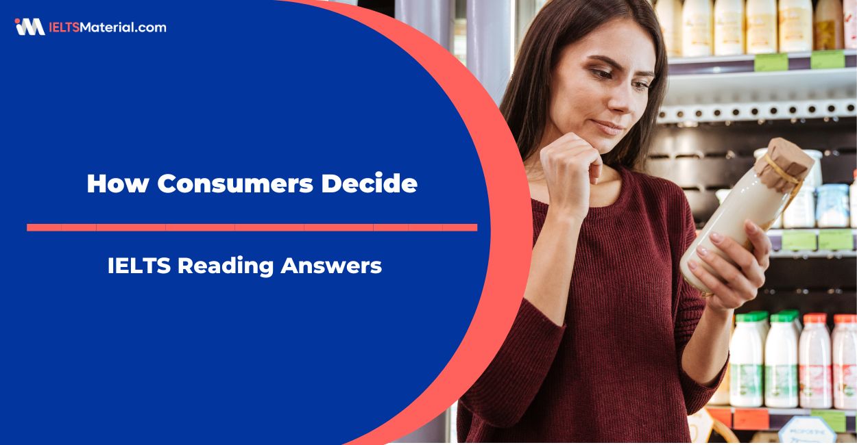 How Consumers Decide Reading Answers for IELTS Academic
