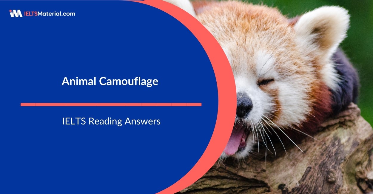Animal Camouflage- IELTS Reading Answers