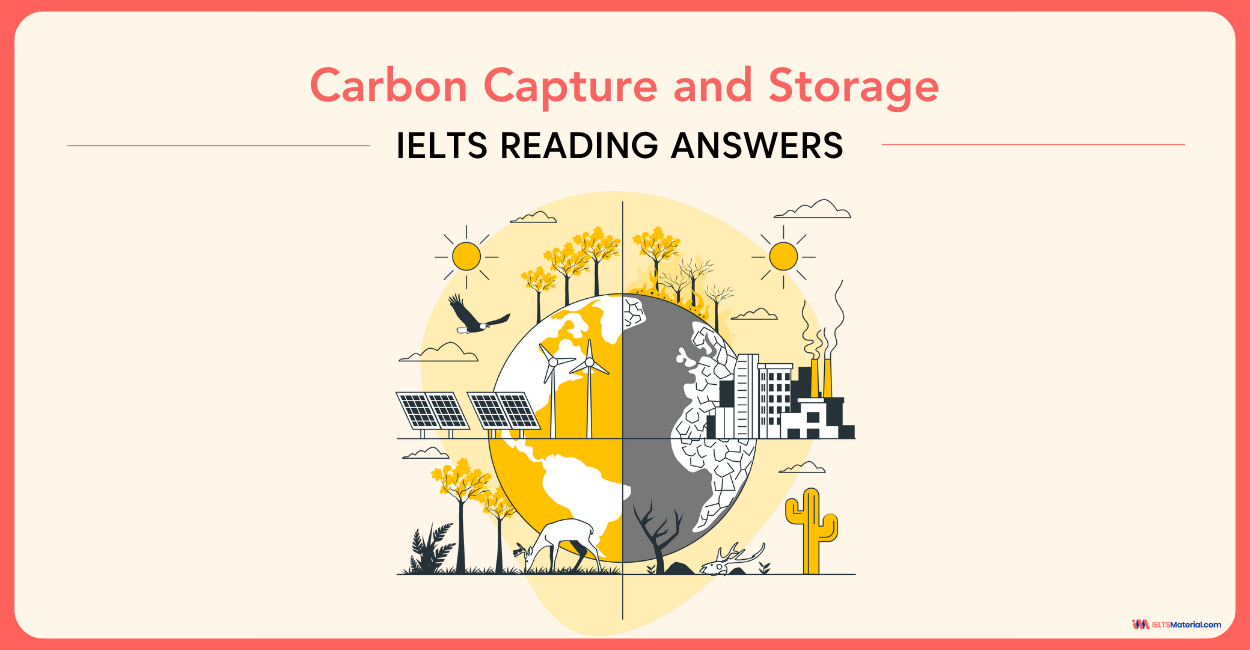 Carbon Capture and Storage – IELTS Reading Answers