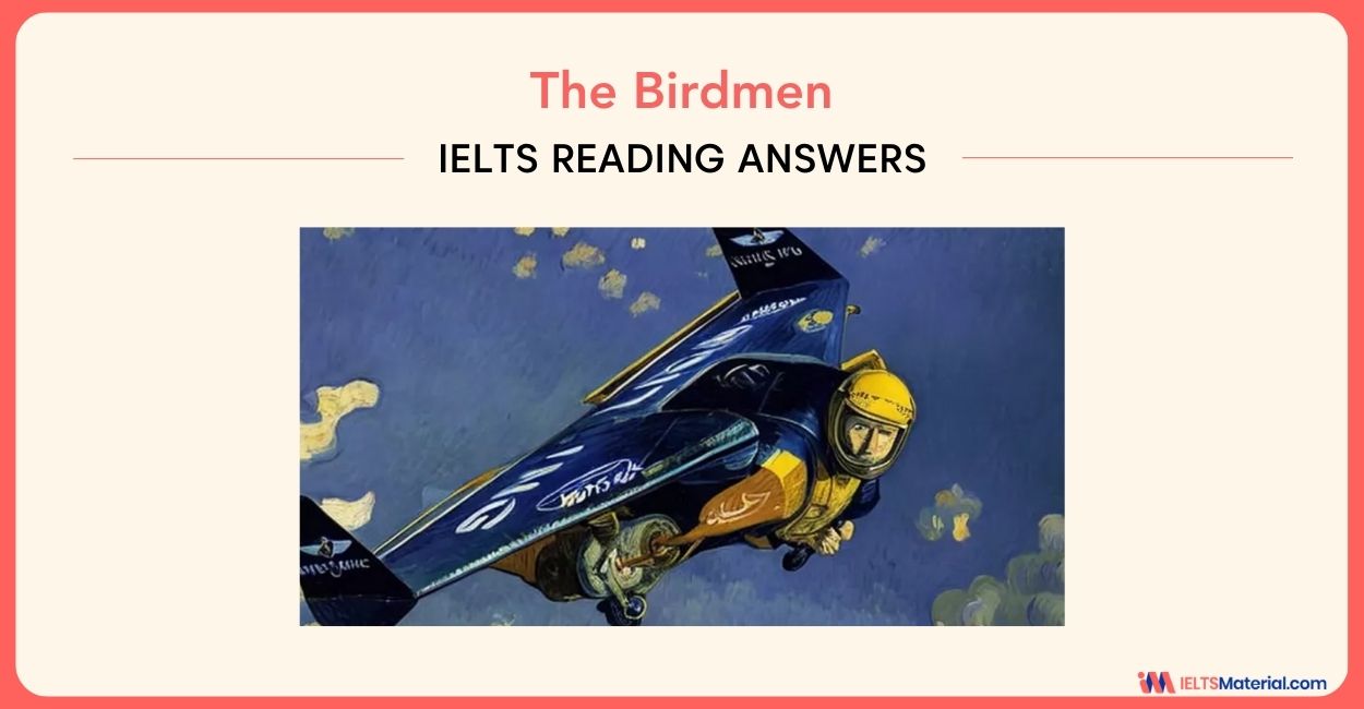 The Birdmen Reading Answers for IELTS General