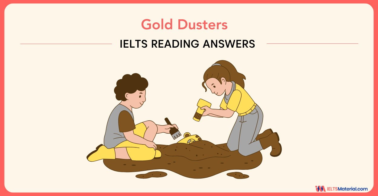 Gold Dusters – IELTS Reading Academic Answers