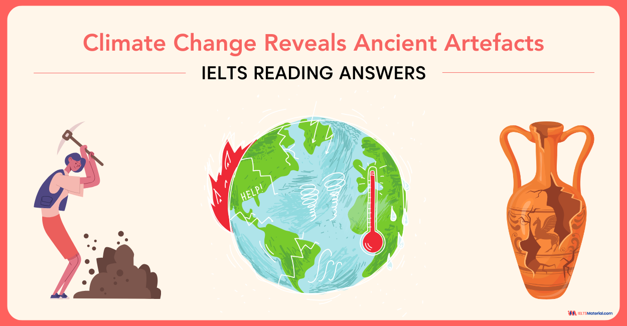 Climate Change Reveals Ancient Artefacts- IELTS Reading Answers