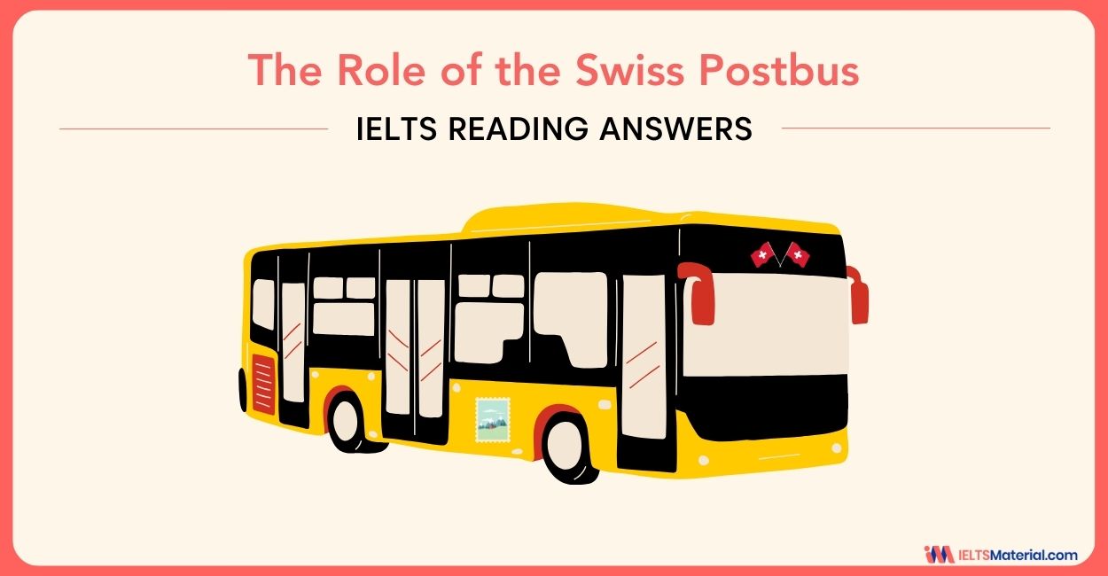 The Role of the Swiss Postbus – Reading Answers for IELTS General
