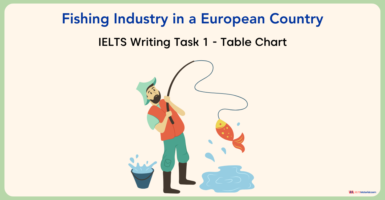 Fishing Industry in a European Country – IELTS Writing Task 1 Academic
